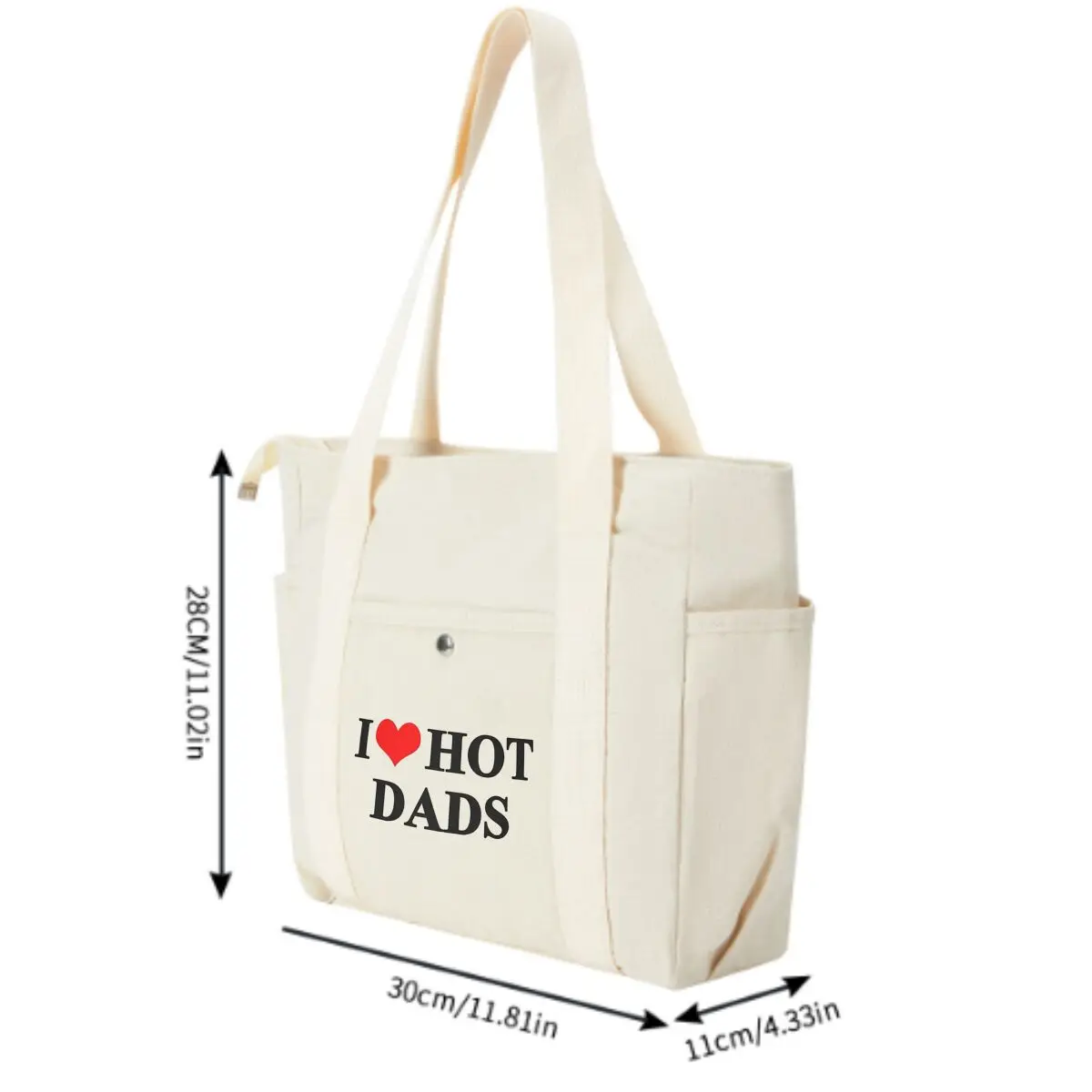 I Love Hot Dads Slogan  Portable New Hand-held Tote Bag
