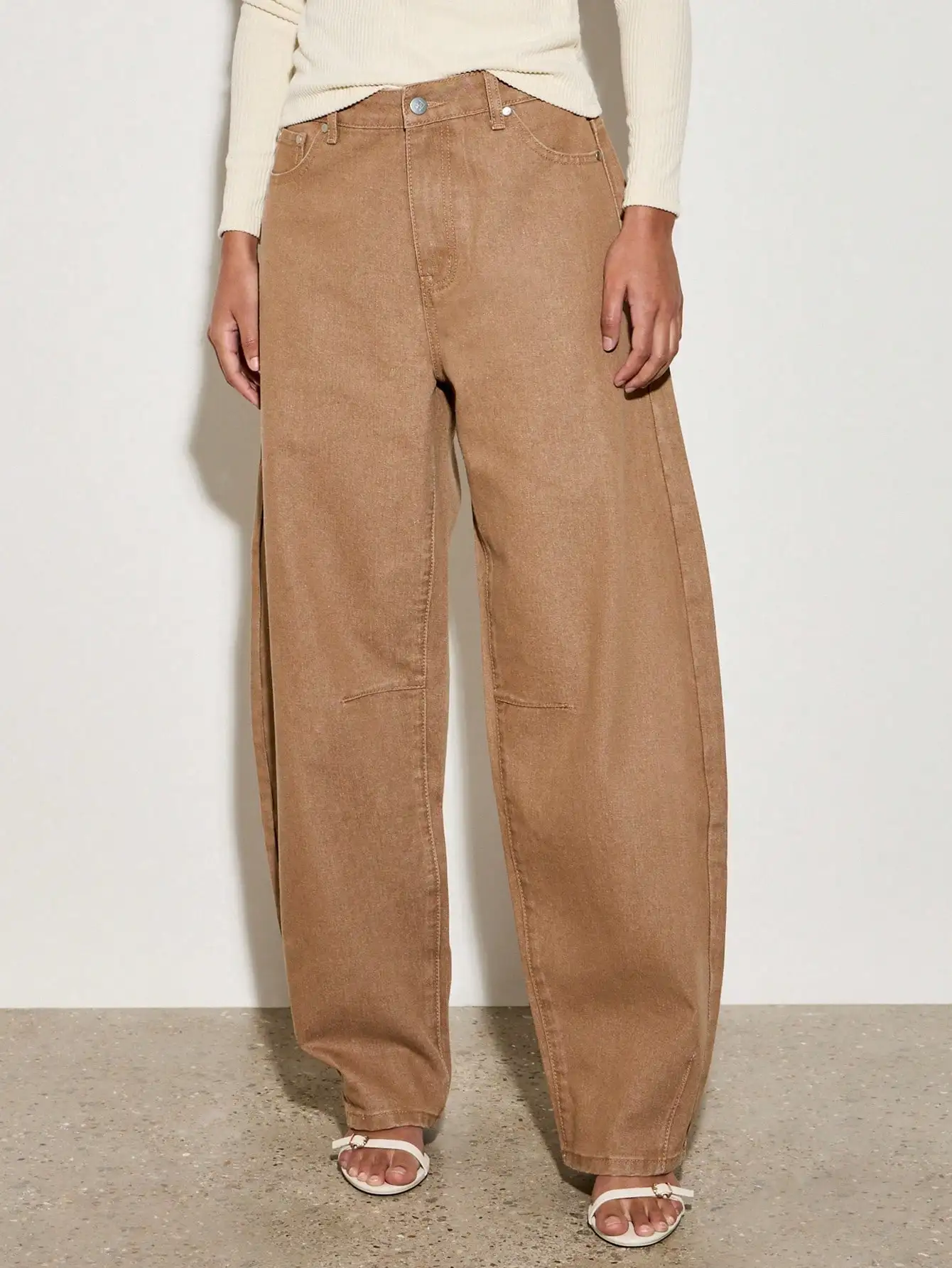 

European style American retro high waisted wide leg jeans for women new style for spring summer 2025 loose and slimming effe