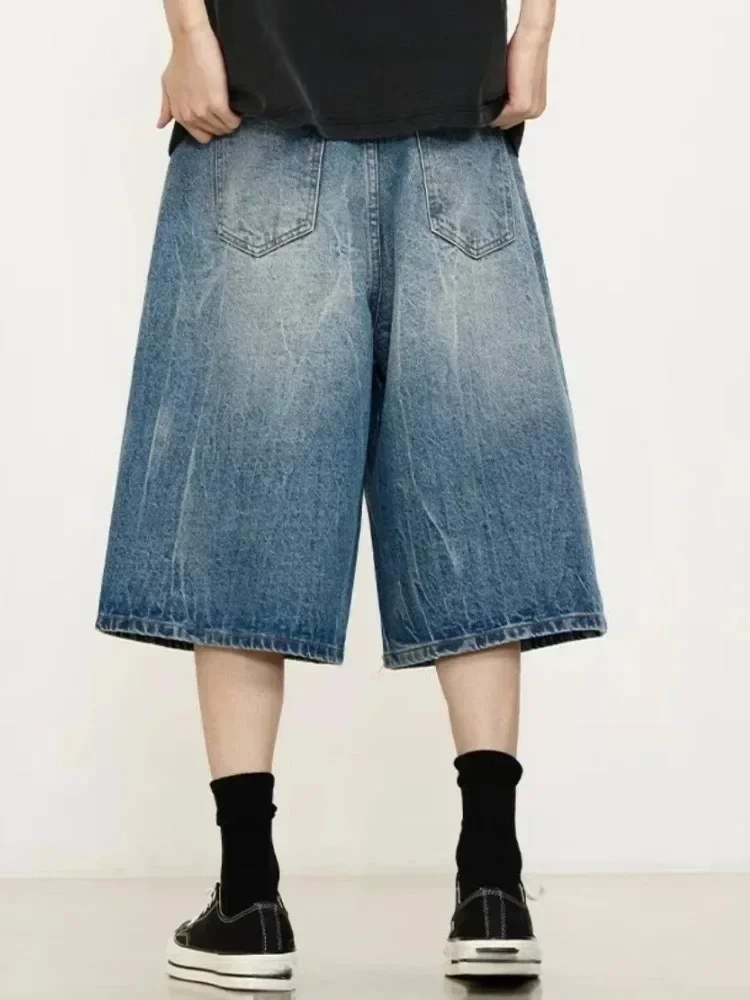 Pantaloncini larghi lavati da donna Nuovi pantaloncini punk oversize coreani da donna Harajuku Pantaloncini di jeans casual larghi a gamba larga retrò anni 2000