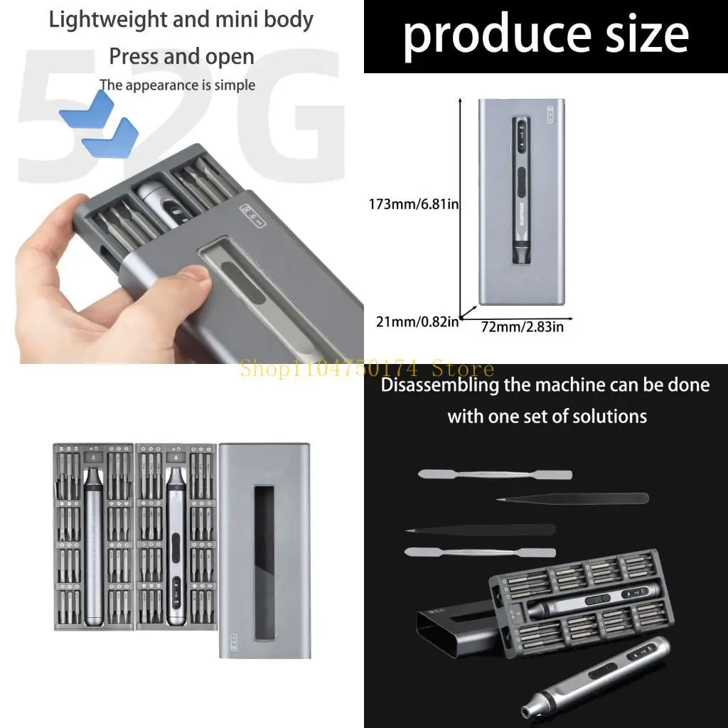 

50 in 1 Rechargeable Cordless Electric Screwdriver with LED Light Power Tool top sale