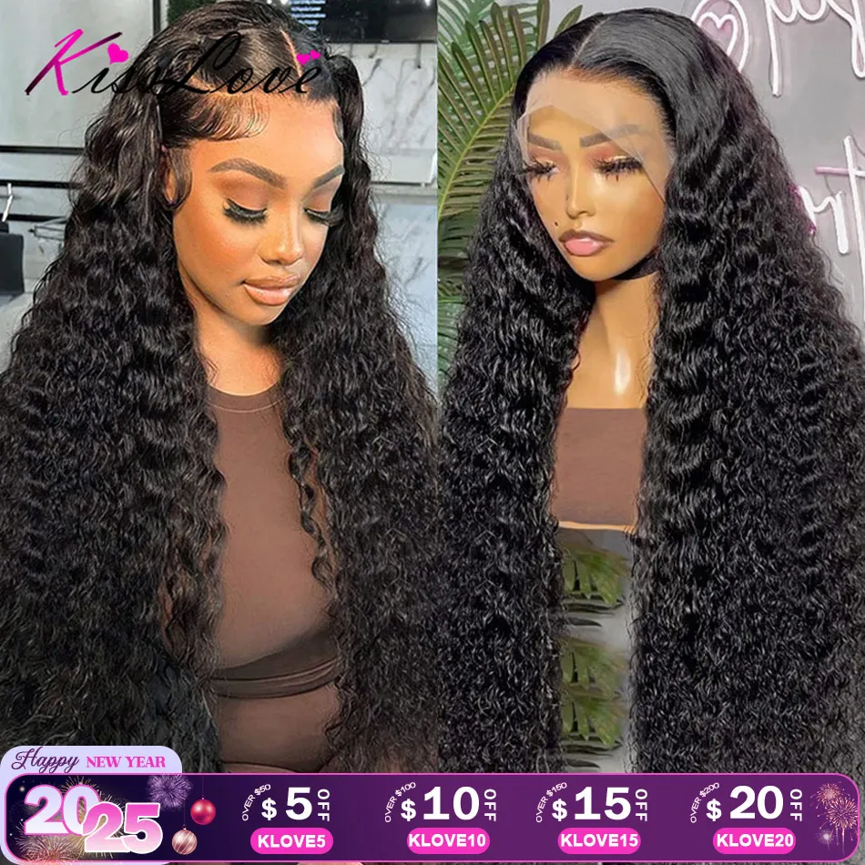 Deep Wave Wigs 13x6/13x4 HD Transparent Lace Front Human Hair Wigs 360 Lace Frontal Wig Human Hair Cury 5x5 HD Lace Closure Wigs