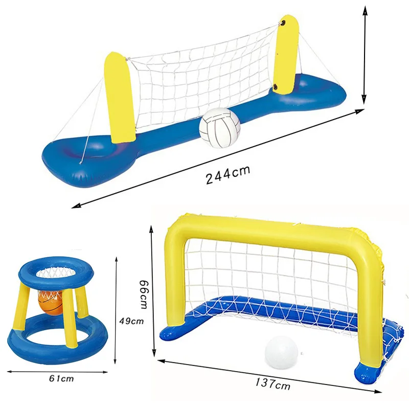 Brinquedos de piscina inflável para crianças, vôlei de handebol, jogos de esportes aquáticos, diversão flutuante na praia ao ar livre