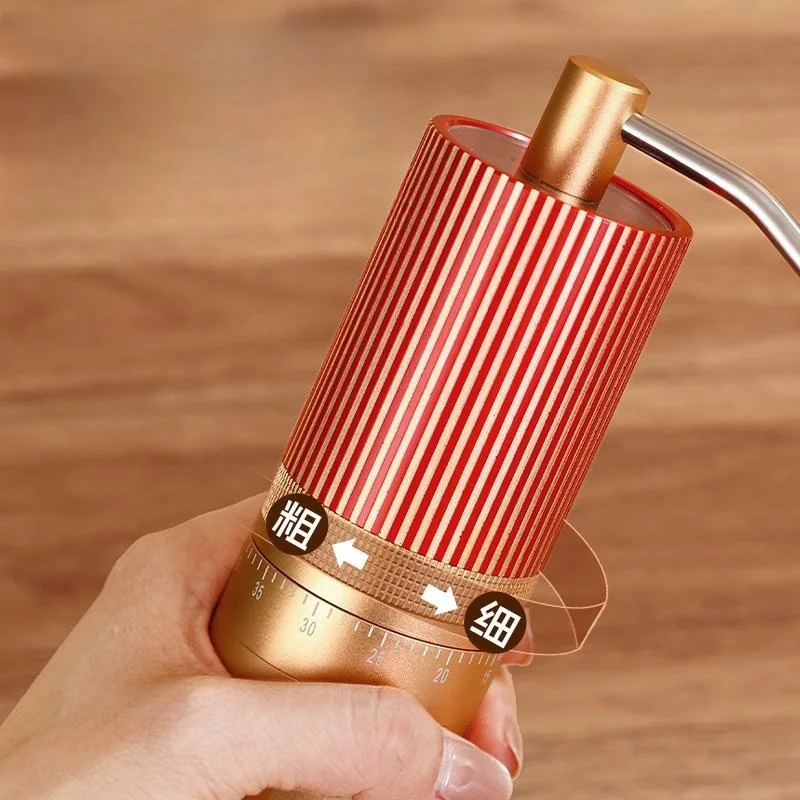 

Ручная кофемолка с жерновами, портативная, противоскользящая, профессиональная, улучшенная, из высококачественной стали, с регулируемыми настройками, для дома и кухни, новинка