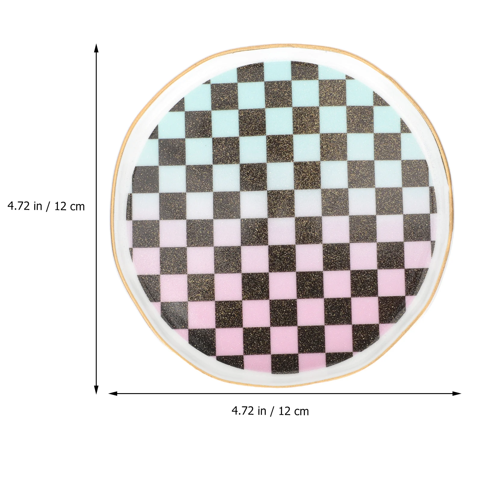 

Round Serving Tray Decorative Jewellery Trays Trinket Dish for Dinner Table Jewelry Small