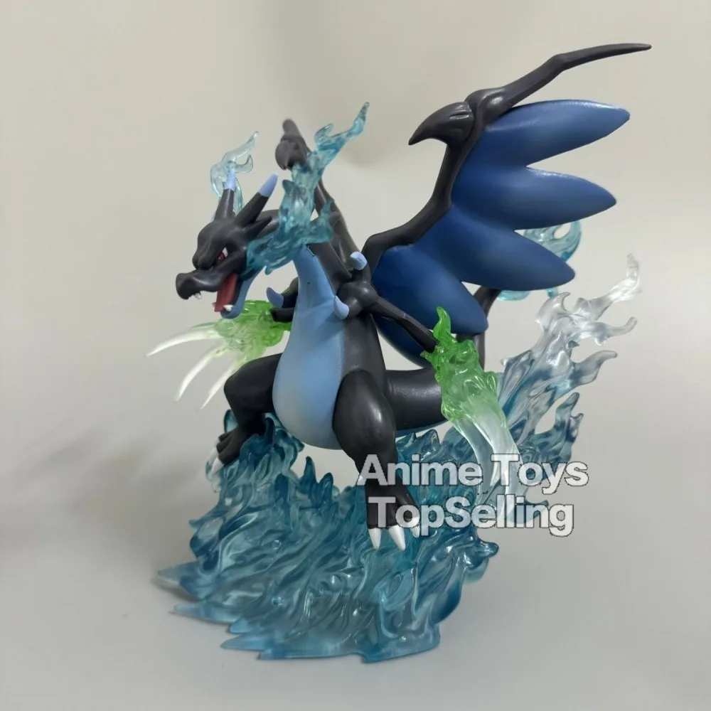 18 سنتيمتر أنيمي بوكيمون الشكل Charizard X عمل أرقام بولي كلوريد الفينيل تمثال سطح المكتب الزينة جمع نموذج اللعب الهدايا