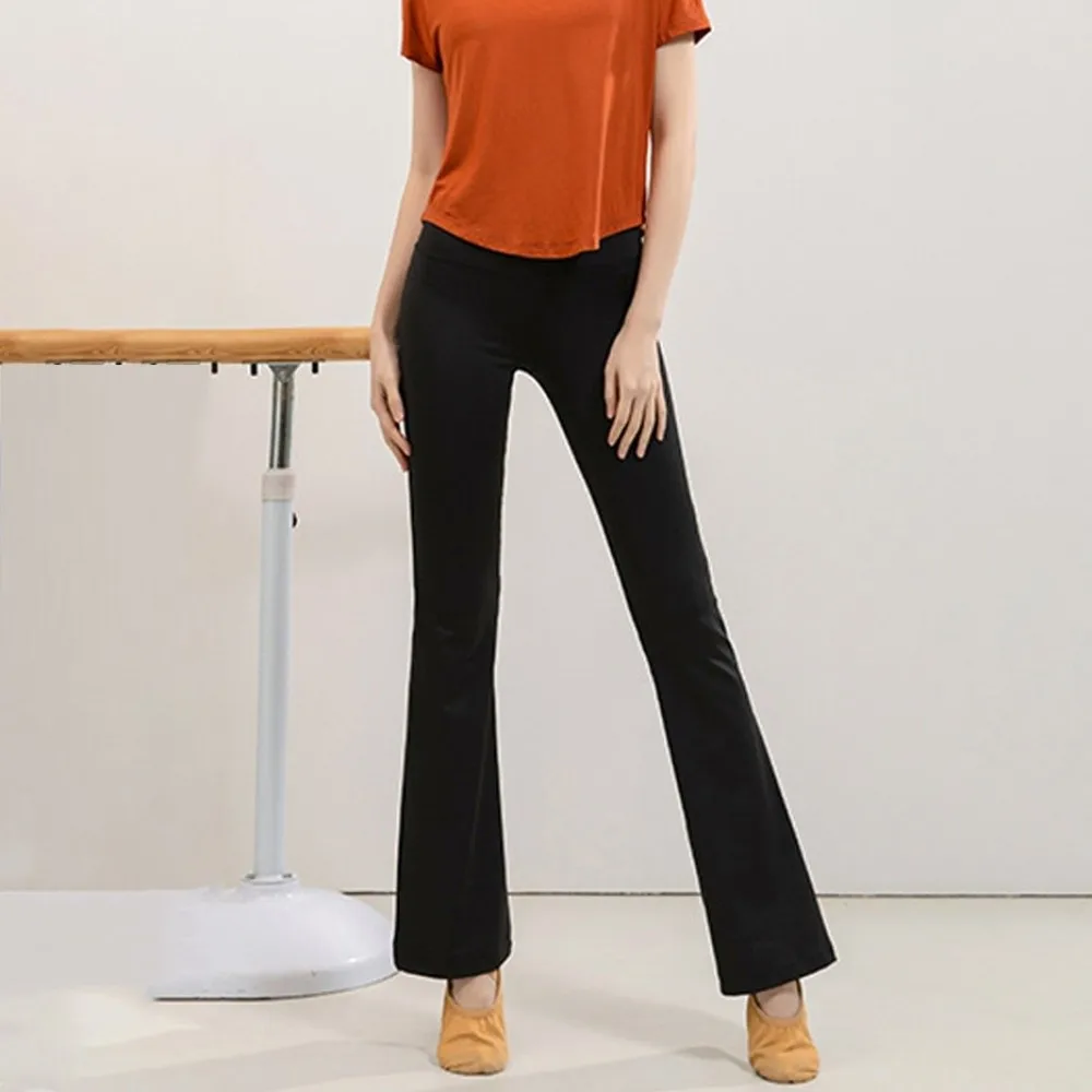 Pilates con pantaloni da yoga in velluto Cinghie incrociate Pantaloni fitness a vita alta Pantaloni elastici micro svasati invernali