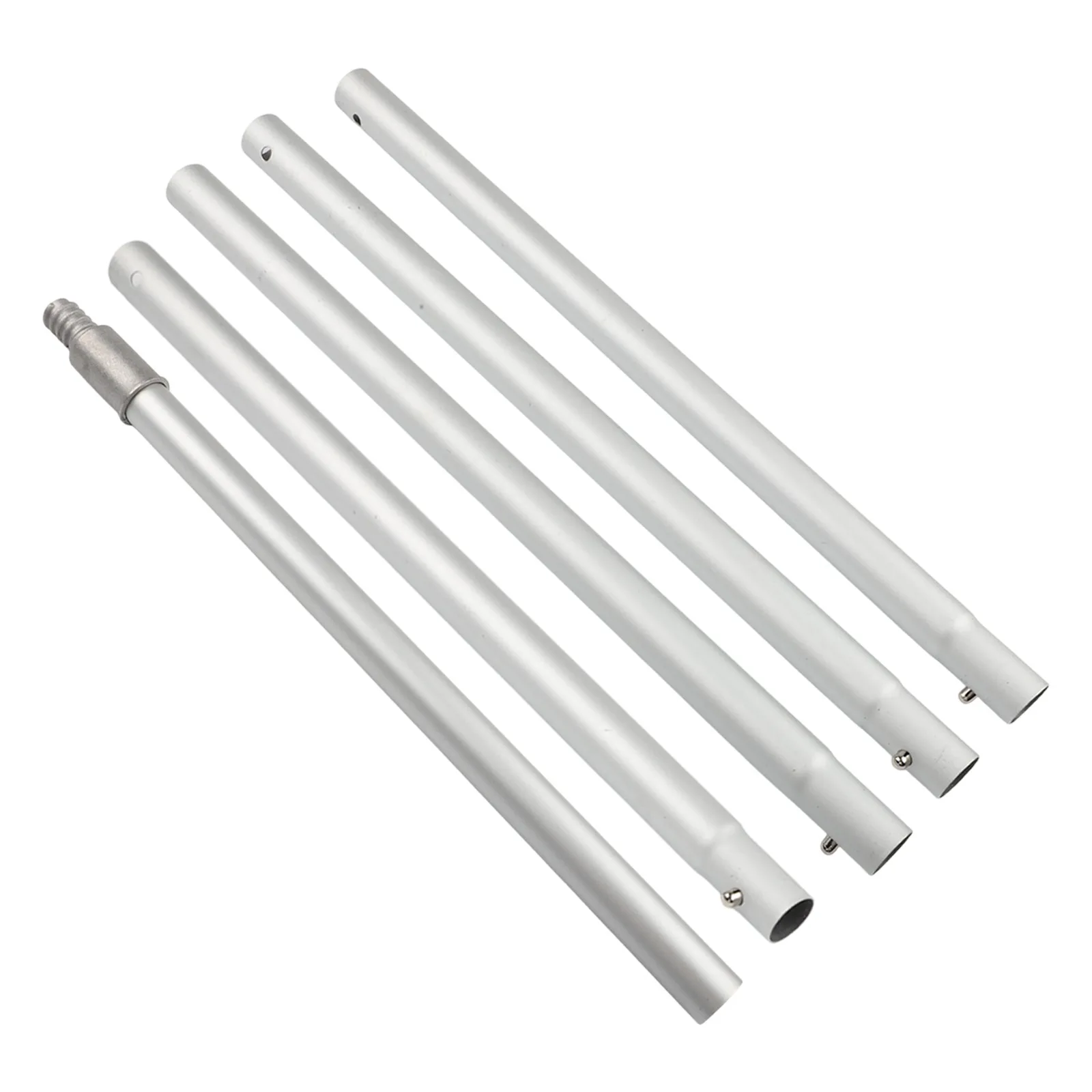 Aluminum 9 Section Telescopic Pole for Reaching Elevated and Low Level Indoor Areas During Routine Cleaning Activities