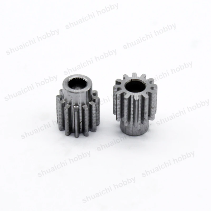 2PCS 1M 12T 20CrMnTi Steel Spur Pinion Cylindrical Gears Model Modification DIY Accessory for 25T 5.94mm Standard Servo Shaft
