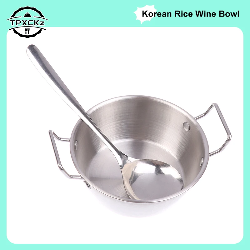 1 stück/1 satz 304 Edelstahl Instant Nudel Schüssel Koreanische Reis Wein Schüssel Mit Griff Haushalt Salat Snack und französisch Braten Schüssel