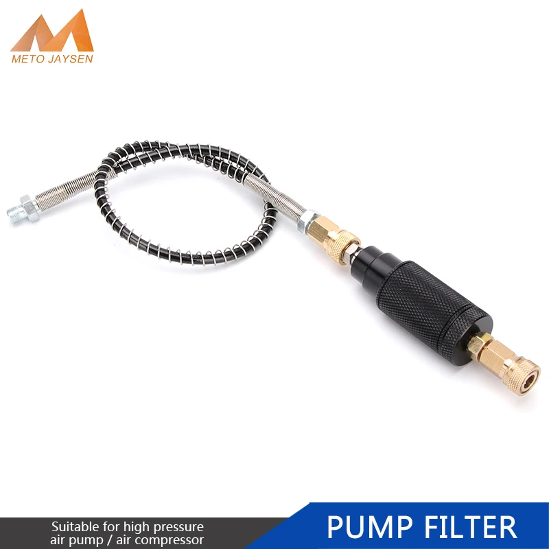 Pump Filter with Nylon Hose and Quick Disconnect M10 Air Compressor Water-Oil Separator Air Filtering 40Mpa Filtering Element