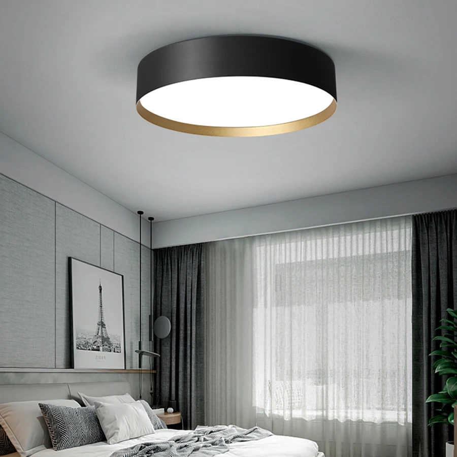 Modern LED Ceiling Lamp Round 220V Home Dali Triac 0-10V Smart Dimmable Surface Mounted Ceiling Light For Bedroom Living Room