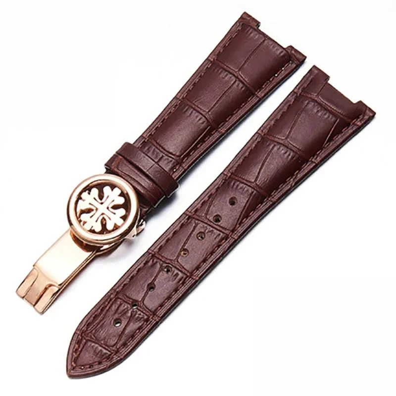 strap for Patek Philippe Nautilus 5711/5712G watch with special notch leather bracelet men and women 25mm watch bands