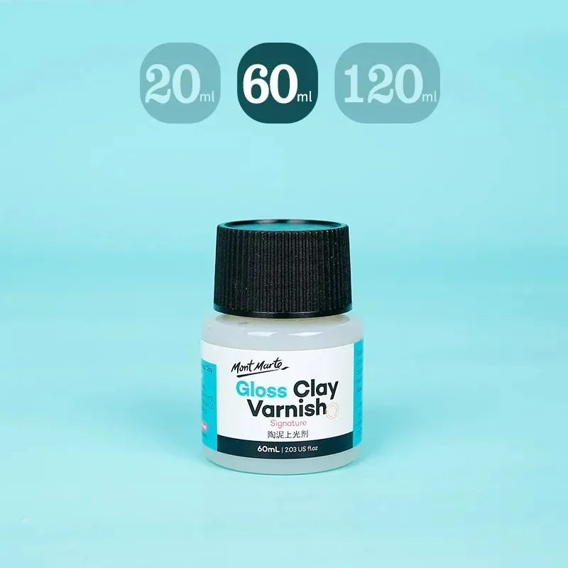 20/60/ 120ml  High Gloss Varnish Long-Lasting Multiusing Glossy Gloss Varnish For Air Dry Clay Glaze Clay Gloss Clay Varnish