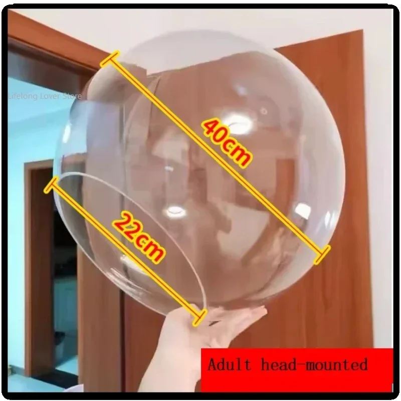 Clear Acrylic Sphere Half Dome Head Cover, Transparent Round Shooting Prop, Portrait Photography Lamp Shade Photo Head Mask