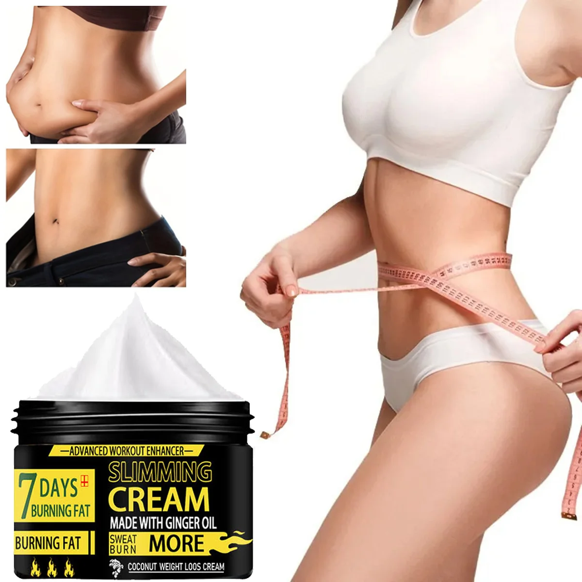 Ginger Slimming Cream Weight Loss Remove Waist Leg Cellulite Fat Burning Shaping Cream Whitening Firming Lift Body Care