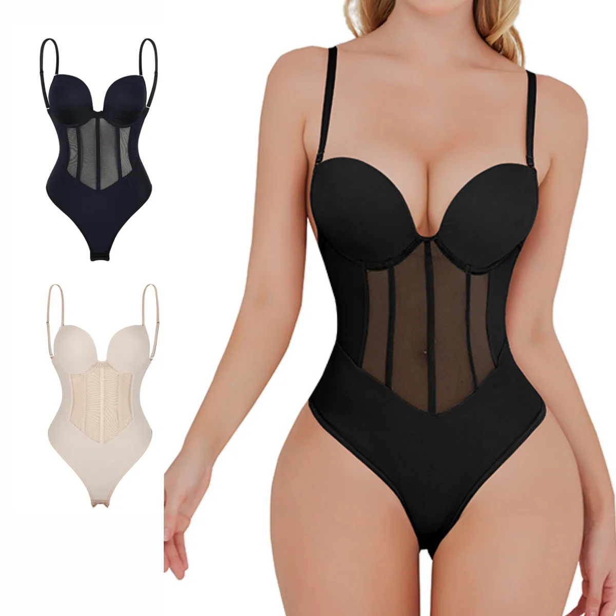 

Women Bodyshaper Bodysuits Bones Seamless Waist Trainer Corset One Pieces Backless Shapewear Bra Slim Underwear Outfit Jumpsuits