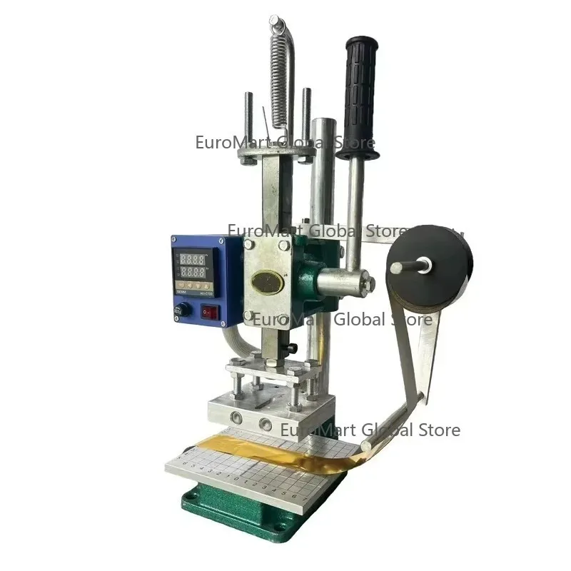 Mini Hot Foil Stamping Machine Manual Workbench Digital Embossing Heat Pressing Machine for Foil Printing Leather