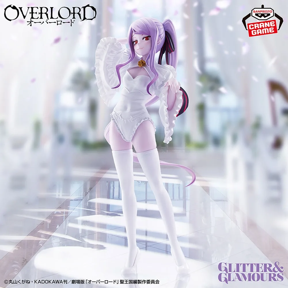 BANDAI In Stock Banpresto Glitter & Glamours Overlord Shalltear Bloodfallen Wedding Ver. 24cm 100% Original Model Toy Figures