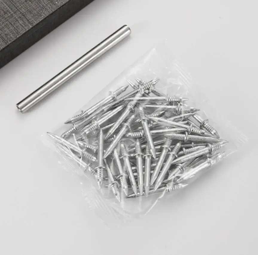 Double-Headed Skirting Nails Traceless Seamless Hidden Nails with Sleeve for Skirting Board Installation No Drill Needed