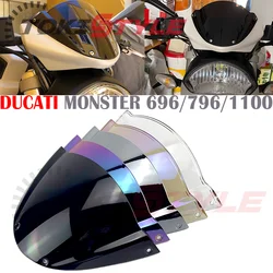For DUCATI Monster 696 796 1100 1100S Monster 1100 EVO Motorcycle Sports Windshield Head Cover WindScreen Deflector Viser Visor