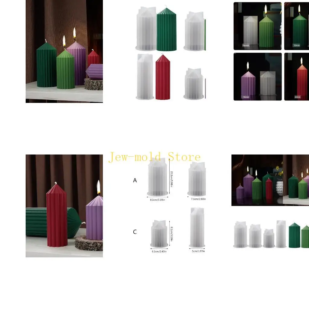 

C71B Цилиндровый силиконовая форма свеча для приготовления свечей, столба ароматерапевтическая свеча смола плесень эпоксидной