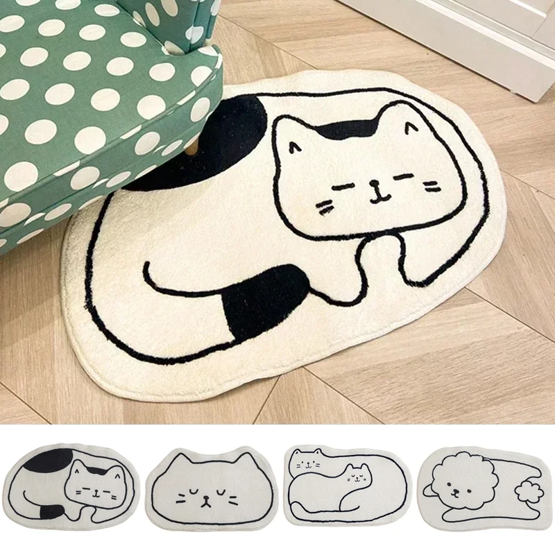 Tappeto da comodino stampato gatto tappetino antiscivolo assorbente morbido tappeti per camera da letto soggiorno tappetino da gioco per bambini tappeto da bagno decorazione per la casa