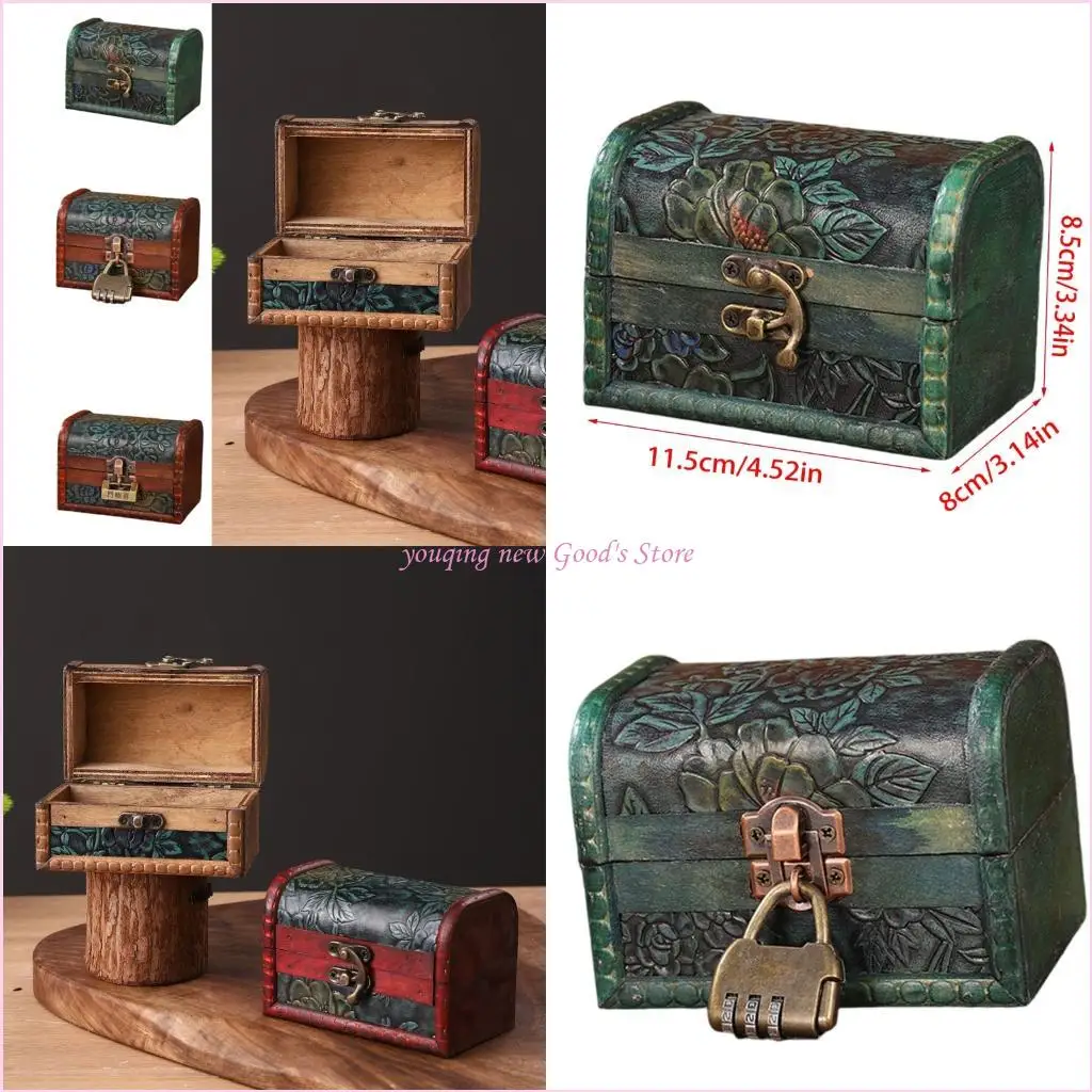 57QA Handcraft Storage Box Lock For Valuables Storage Home Ornament