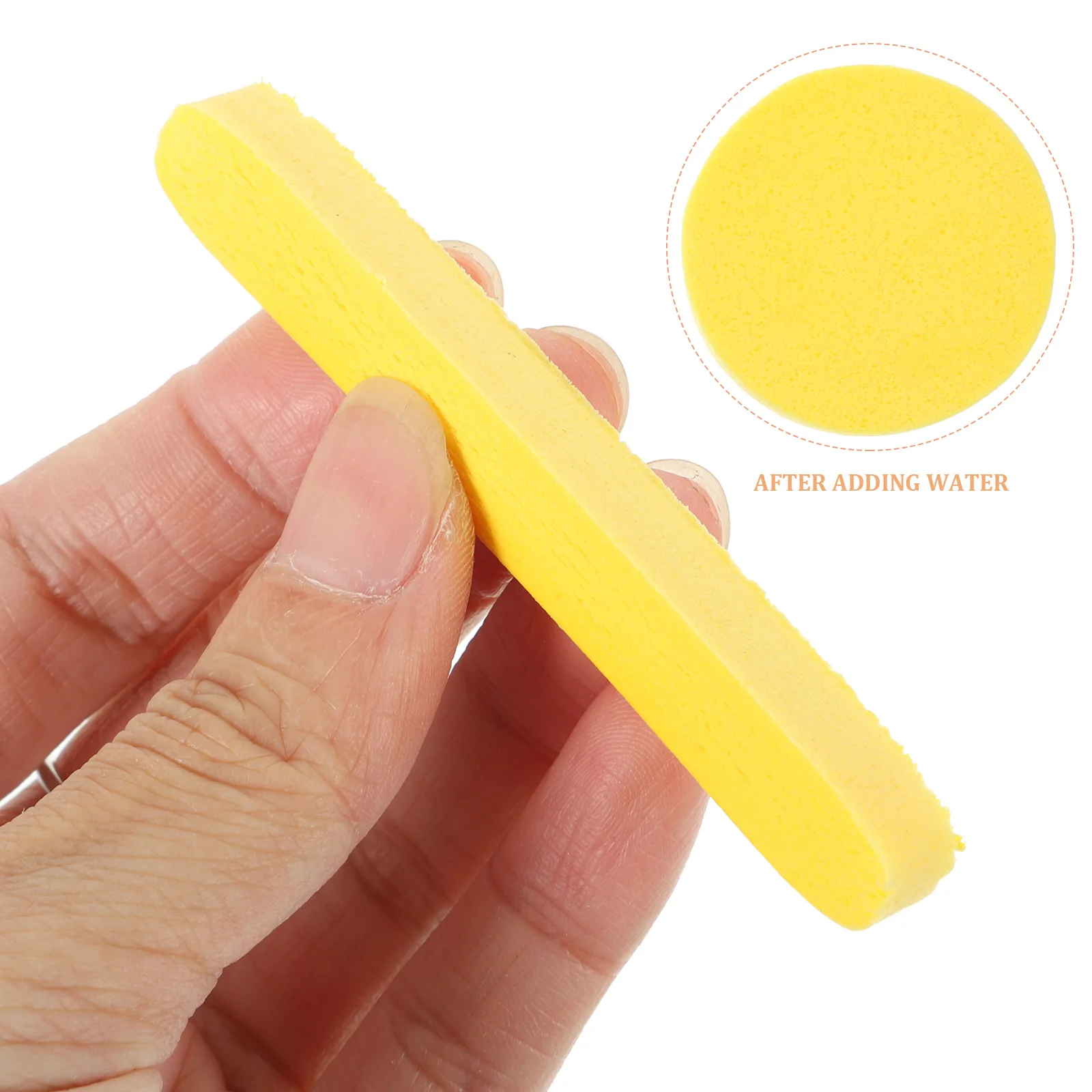 

144 Pcs Compressed Facial Sponge 12 Packs Yellow Cleansing Puff for Hydrating Travel Size Skin Care Pad