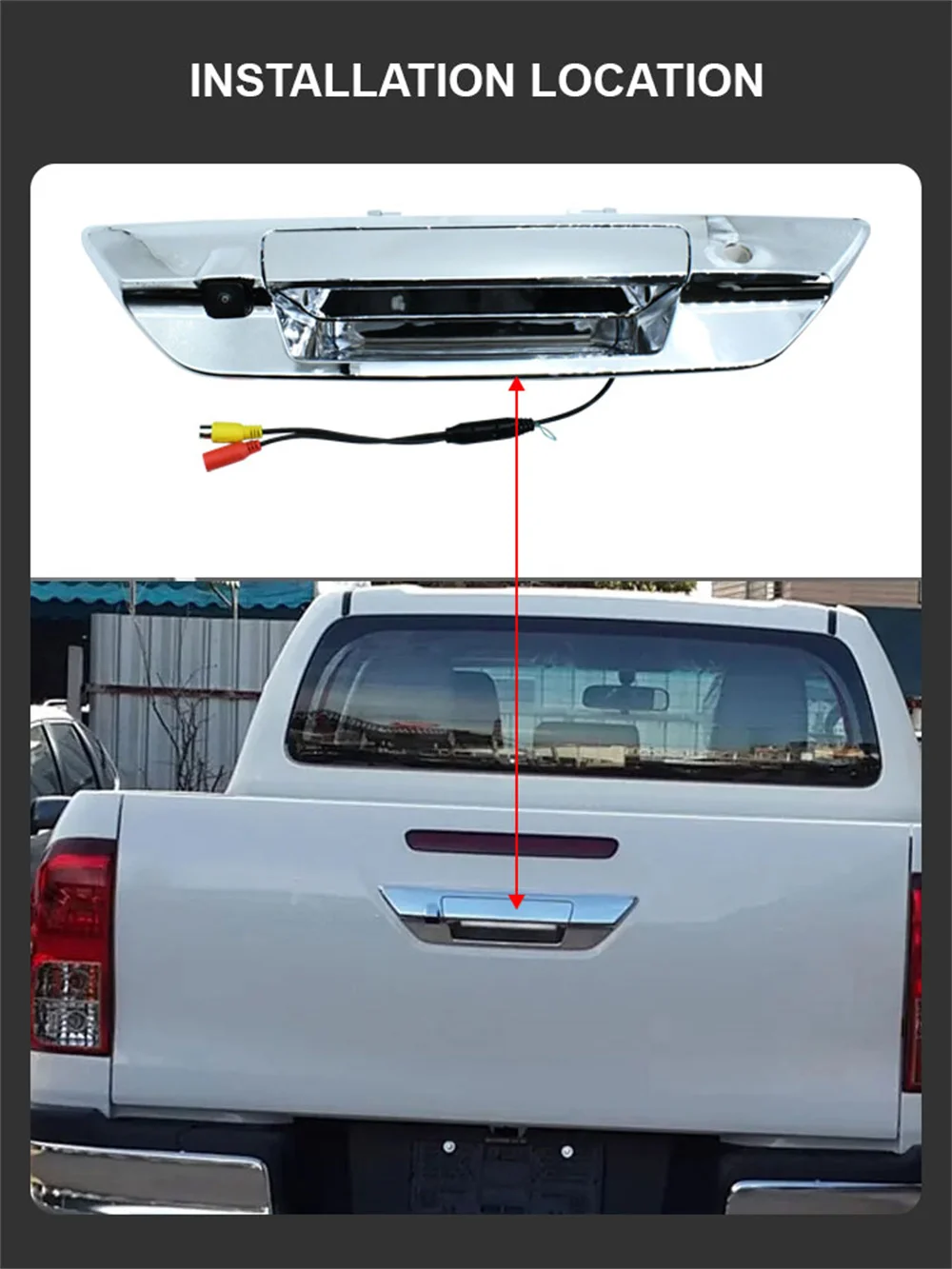 

170° AHD 1080P Reverse Car Rear Camera For Toyota Hilux Revo 2015 2016 2017 2018 2019-2021 Pickup Truck Handle Vehicle Camera