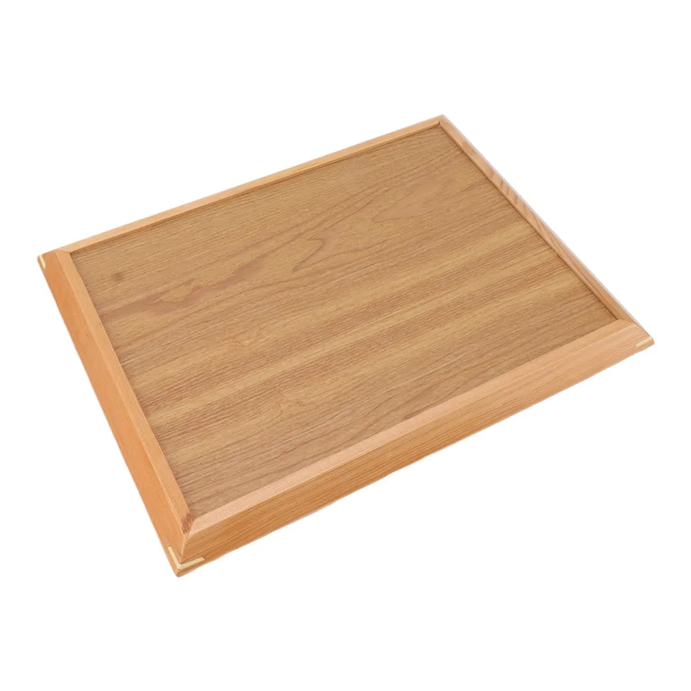Bandeja Rectangular de Madera de Gran Capacidad, Acabado Liso, Forma Rectangular, Bandeja Multifuncional para Servir, Material de Madera