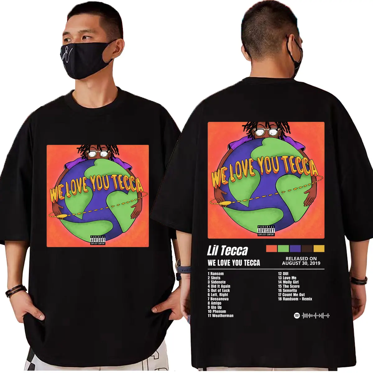 

Rapper Lil Tecca Album Poster Graphic T Shirts Fashion Hip Hop Short Sleeve T-shirts Summer Casual Loose Cotton T-shirt Unisex