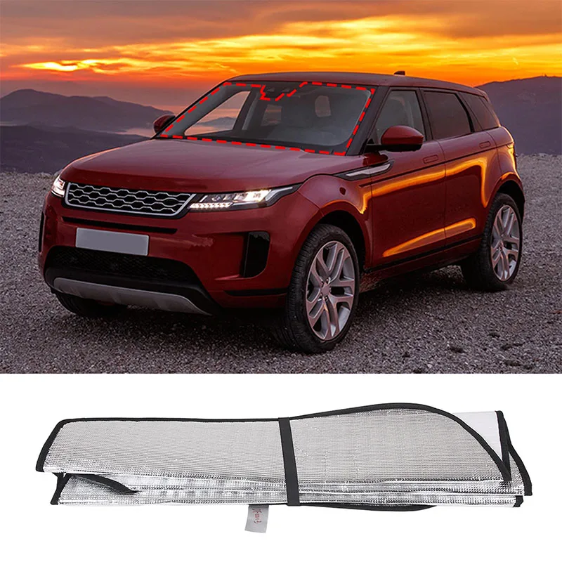 

For Land Rover Range Rover Evoque 2019 2020 Aluminum Foil Paper Car Front Windshield Sun Visor UV Blocker Car Accessories