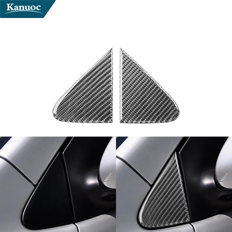 Car Interior Styling Accessories For Toyota Corolla 2006 2007 2008 2009 2010 2011 2012 Carbon Fiber A-pillar Triangle Stickers