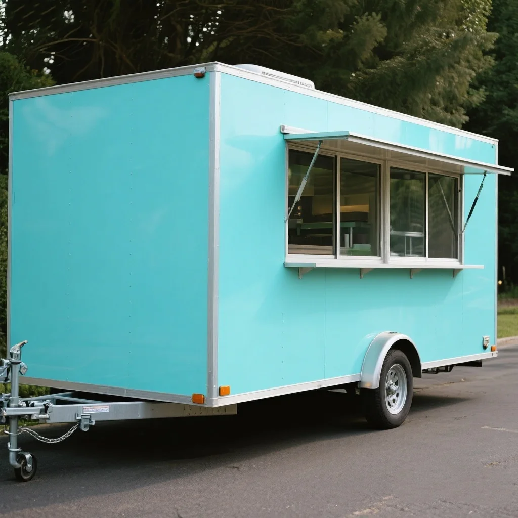 

Coffee Shop Kiosk Food Truck Mobile Ice Cream Cart Catering Trailer Fully Equipped Concession Food Trailer