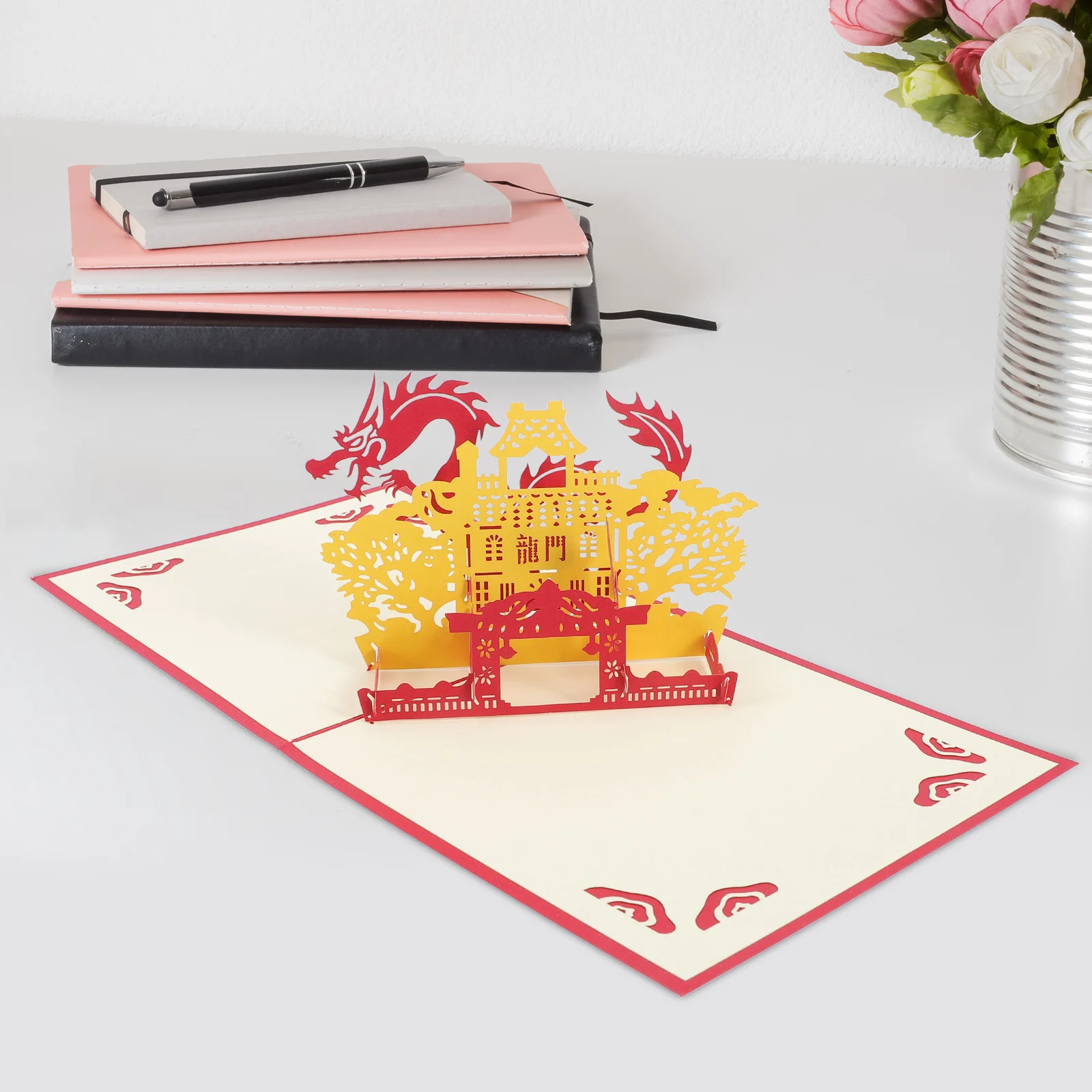 

Graduation Greeting Card Up Dragon Hollow Design Sturdy Paper Card for Special Occasions Festivals Gifts Messages
