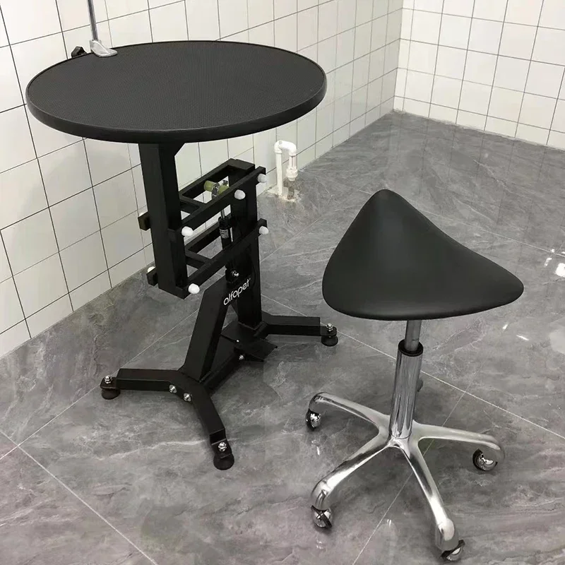 에어펌프 원형 전단 리프트 회전식 애완동물 가게 고양이와 강아지 테디베어 미용 테이블