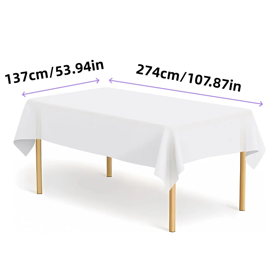 3pcs 137x274cm Disposable Table Cloth Outdoor Parties Dinner Rectangle Tablecloths Waterproof Plastic Table Covers For Decor