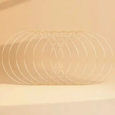 

10pcs Metal Dream Catcher Accessories Craft Hoops Round Rings For Diy Plant Hangers Tassel Art Home Decor Projects Durable