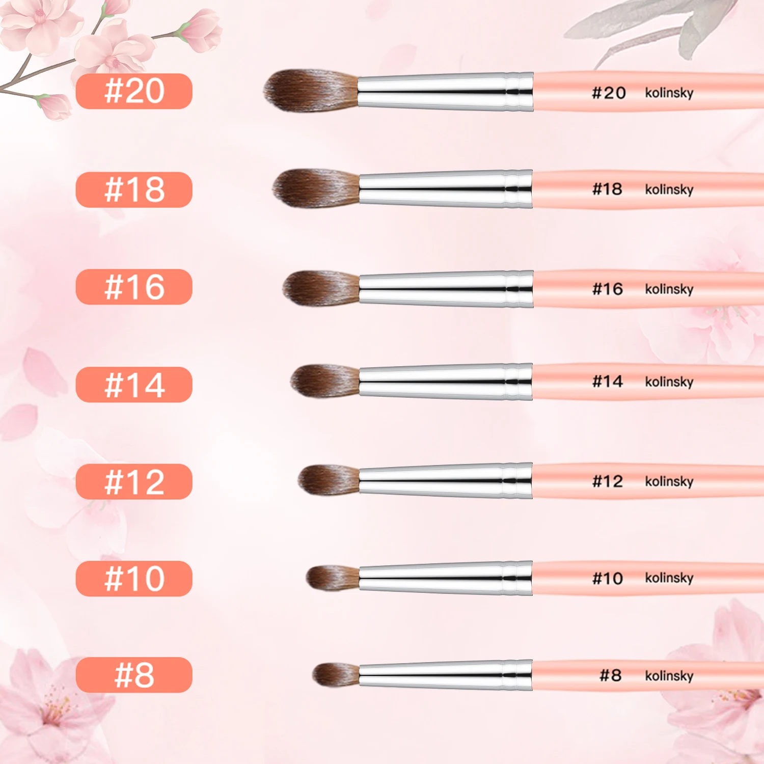 Kolinsky Pędzel do paznokci akrylowych do aplikacji akrylowej, pędzel do paznokci akrylowy okrągły owalny drewniany uchwyt proszek akrylowy