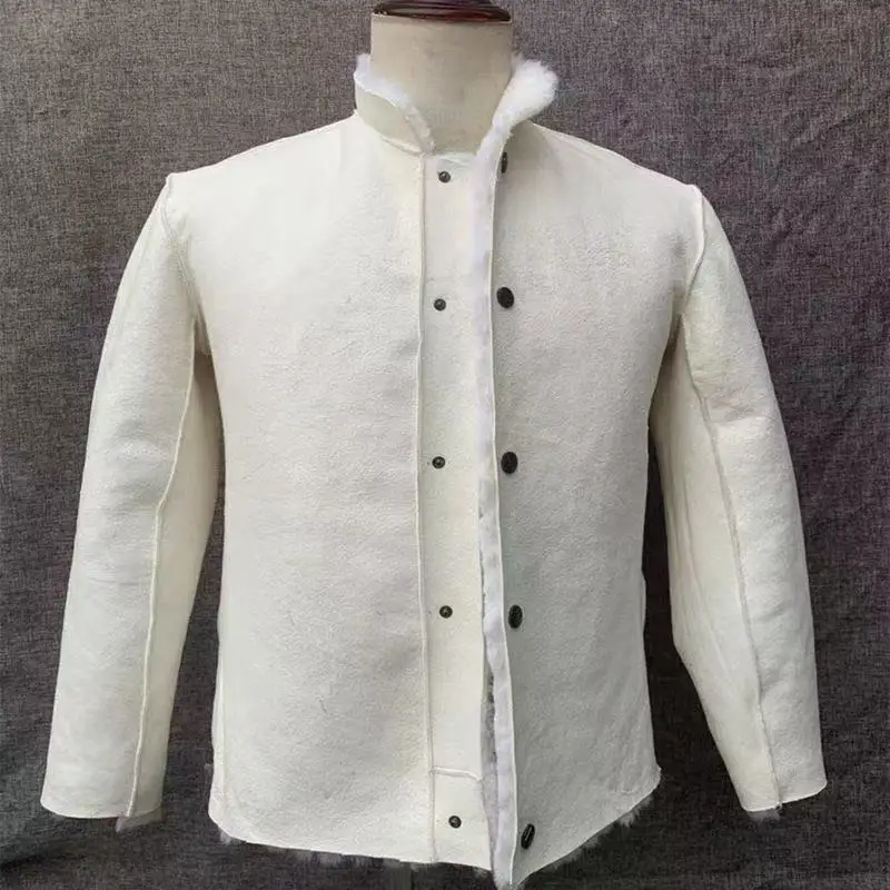 

Thicken 100% Wool Coat Middle-age Men Women Warm Cashmere Overcoat Winter Genuine Sheepskin Jacket Outerwear Anti-cold Tops Male