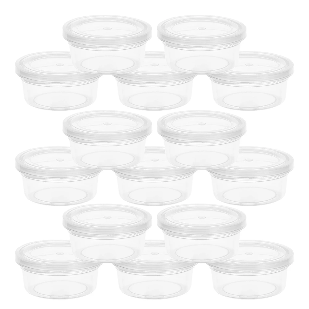 

30Pcs Round Plastic Storage Container Clear Mini Box for Small Items Beads Jewelry Organizer Transparent Craft Case