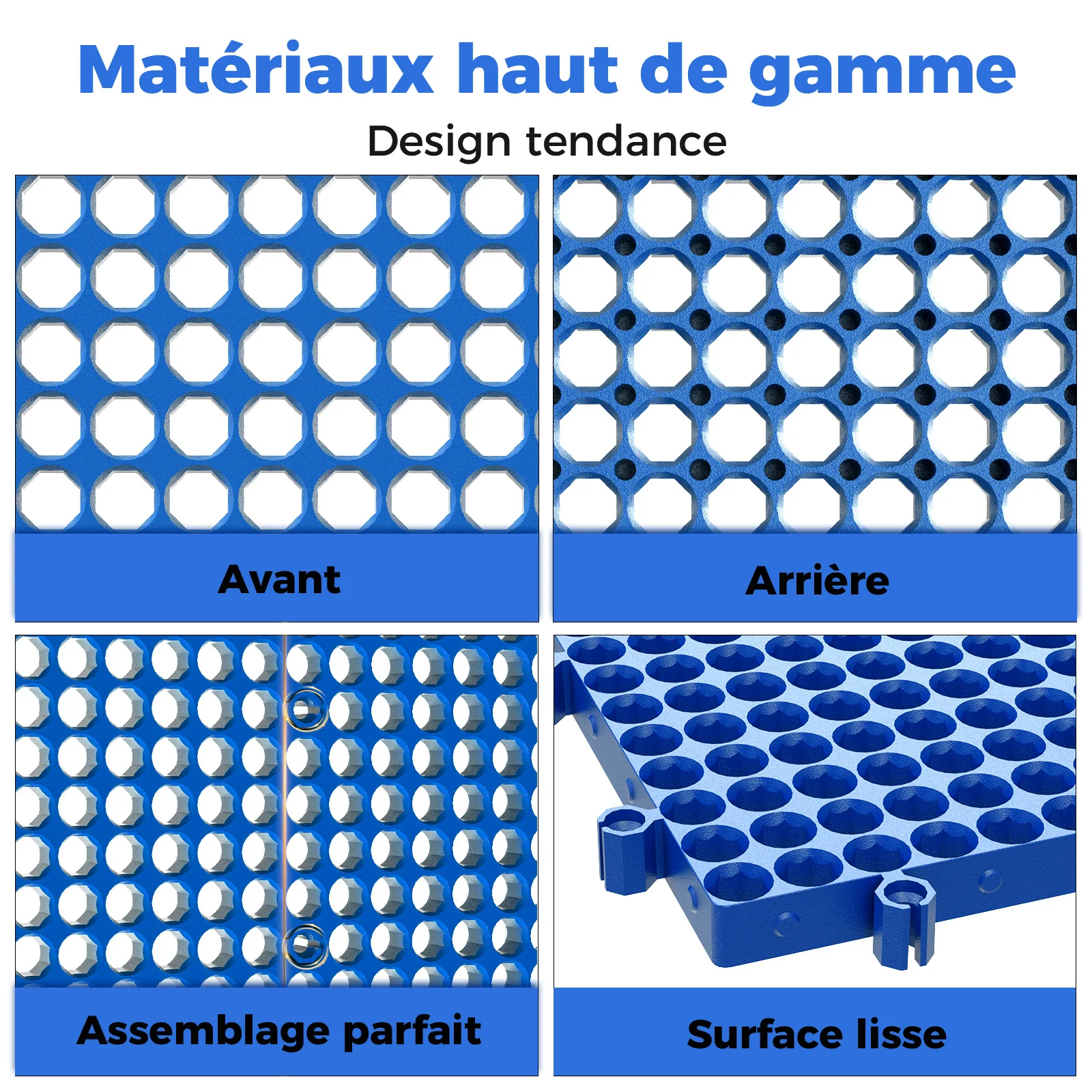 12개 블루 플라스틱 페그보드 세트 428개 액세서리, 녹 방지, 처짐 방지, 차고 페그보드 벽 페그보드 정리함