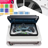 12V Caravan Ventilation Skylight RV Fan Vent Camper Exhaust Fan Shower Roof 280x280mm with LED Light