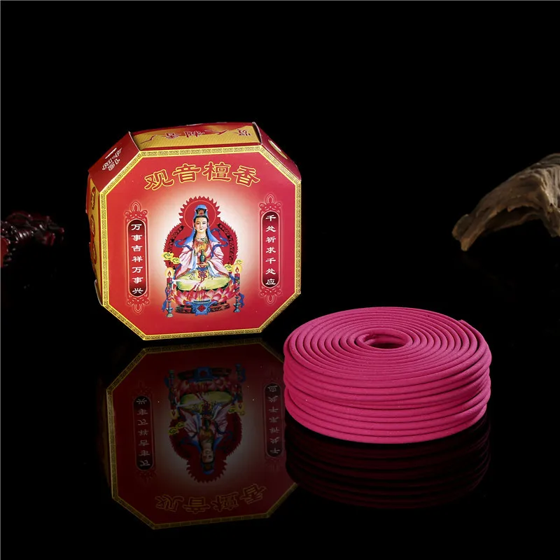 Y 12 Hours Sandalwood Coil Incense Meditation Rose Plate Incense Toilet Bathroom Anti-odour Deodorant Cinnabar Flower Incense