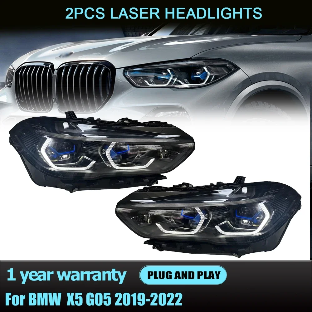 Fit For BMW X5 Headlight 2019-2022 BMW G05 Headlight High Configuration Laser Lamps Plug And Play Upgrade And Modification