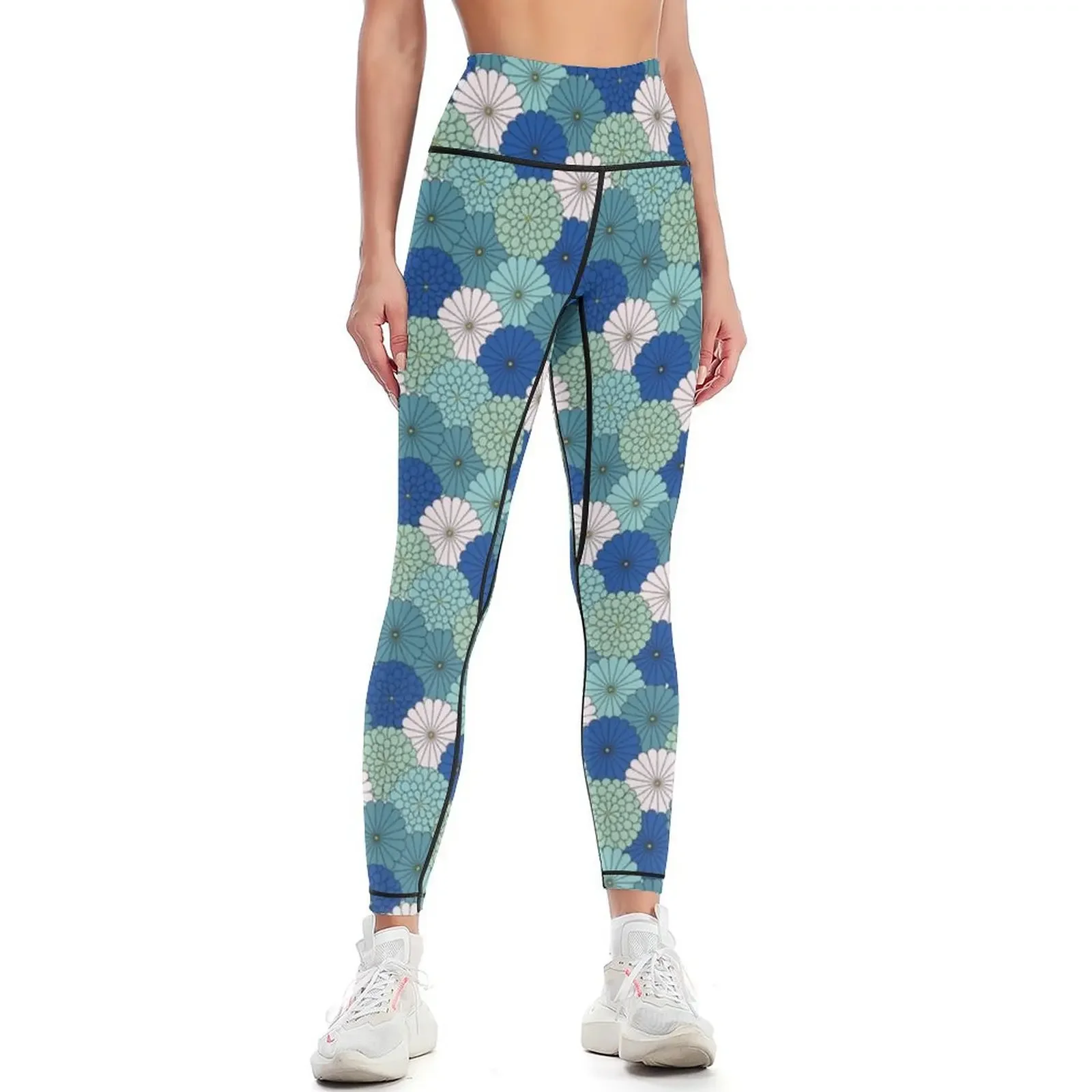 

Japanese style floral seamless pattern Leggings sportswear gym gym pants Fitness's gym clothes jogging pants Womens Leggings