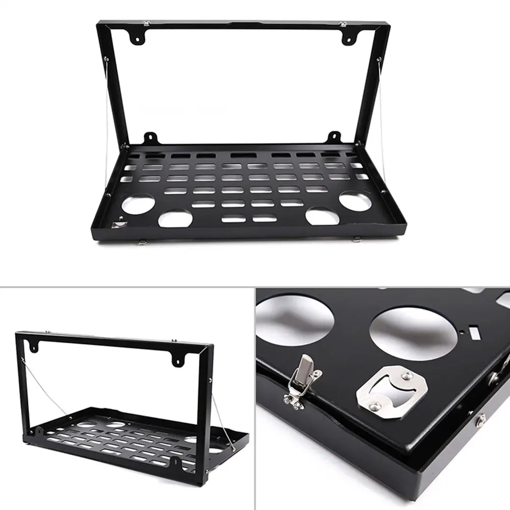 Mesa de puerta trasera de aleación, portaequipajes de carga, estante plegable, estante de almacenamiento para Land Rover Defender 90 110 130 2004-2019