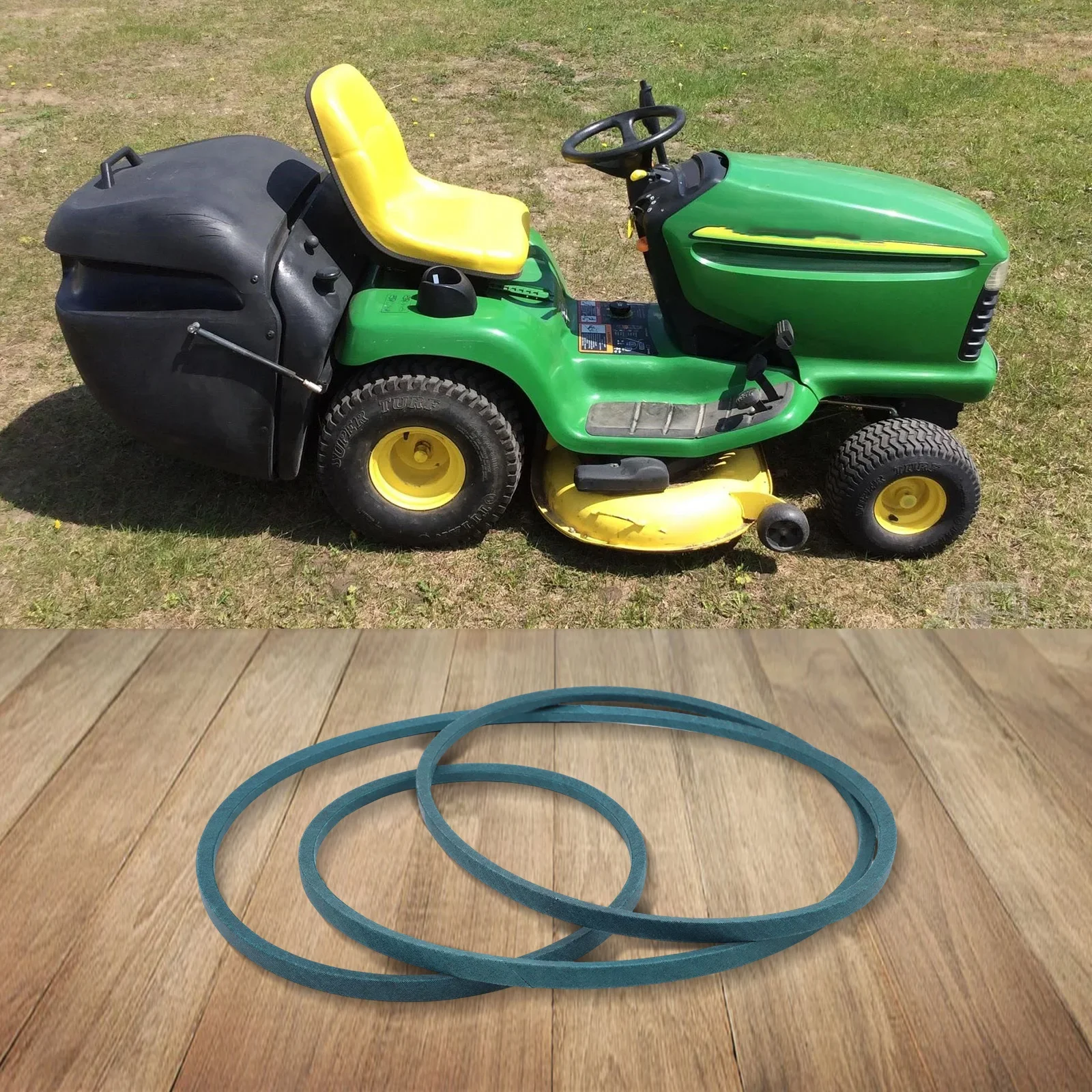 Robust Green Aramid Belt for Lawn Tractors with 40 Deck Compatible with M136297 M152630 For LTR166 LTR180 6638 037X62MA
