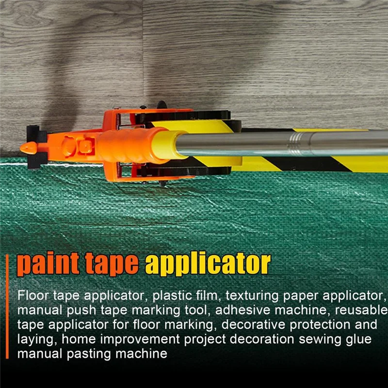 【A87T】Wand Vloertegel Plakken Verfroller Masking Applicator Lange Steel Schilder Tape Dispenser Machine Schoonheid Naad