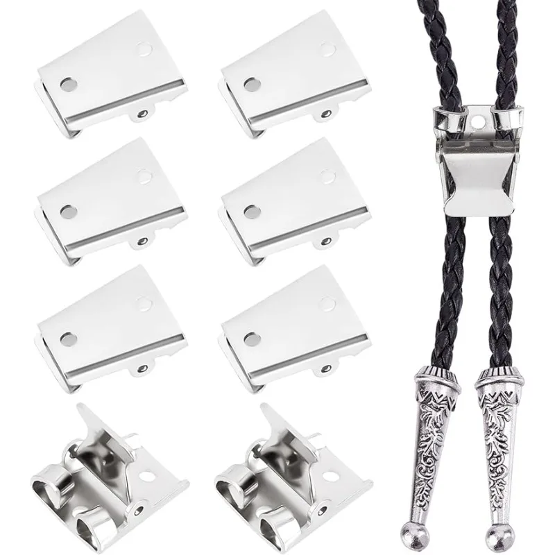 10 Pcs Iron Bolo Tie Slider Clasp Platinum Color Bolo Tie Buckle Accessories Smooth Surface Jewelry Findings for DIY Craft